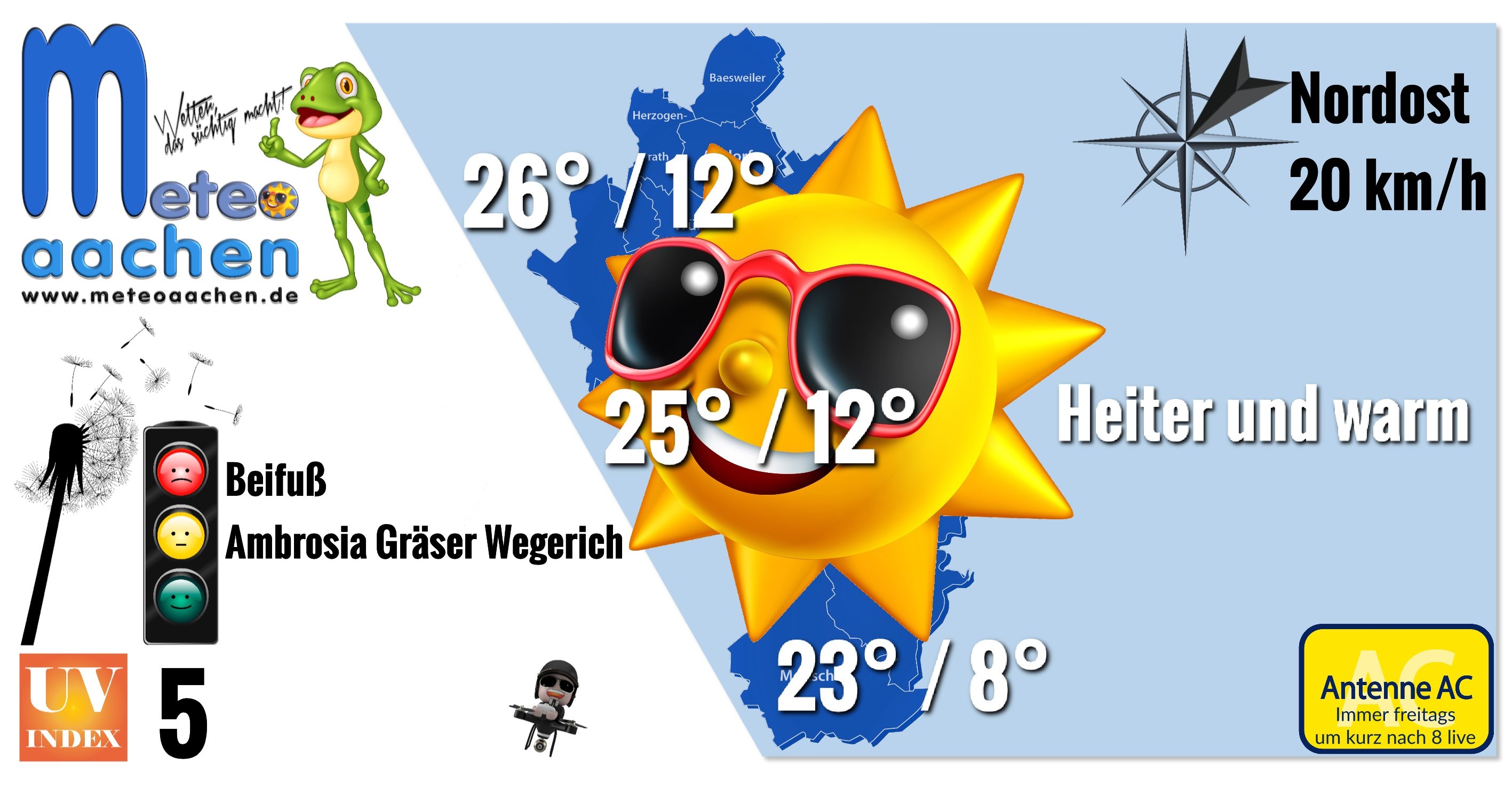 Sommerlich warm