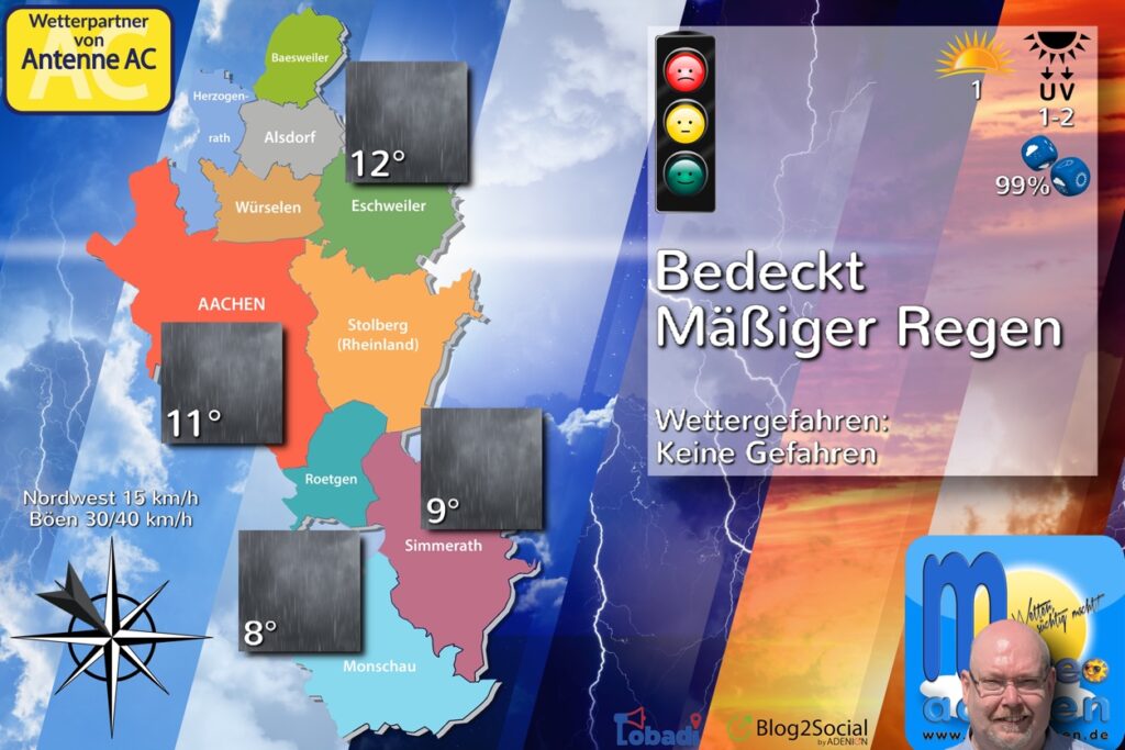 Mäßiger Regen