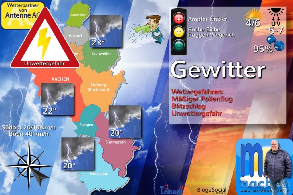 Gewittriger Wochenstart
